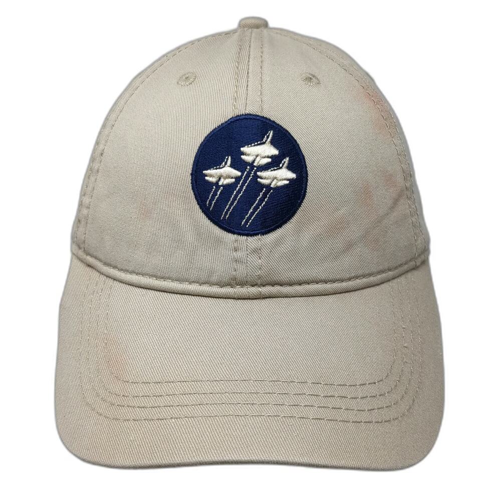 Cap America Pima Air Space Museum Jets Baseball Cap Beige One Size Strapback Hat